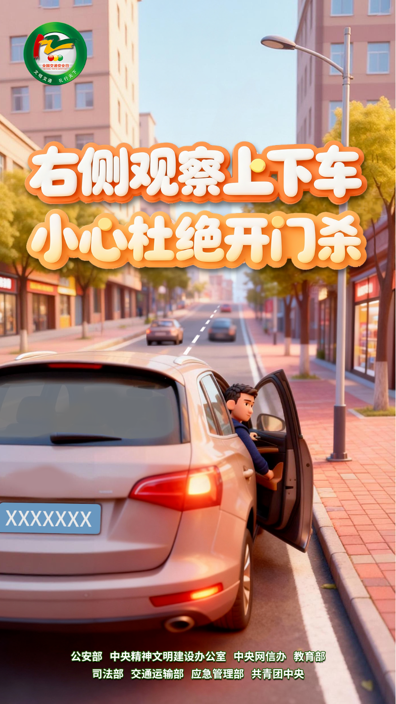 右側(cè)觀察上下車 小心杜絕開門殺